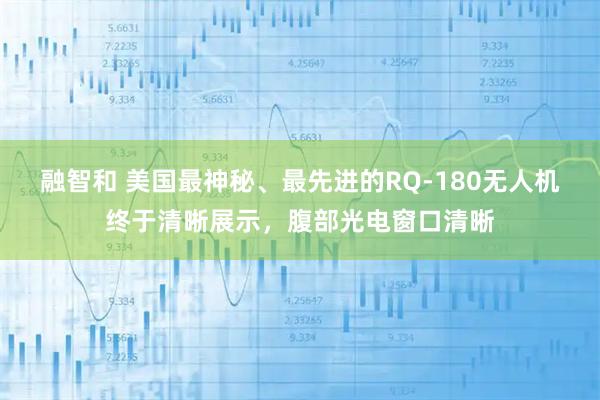 融智和 美国最神秘、最先进的RQ-180无人机终于清晰展示，腹部光电窗口清晰